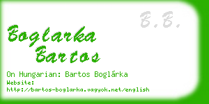 boglarka bartos business card